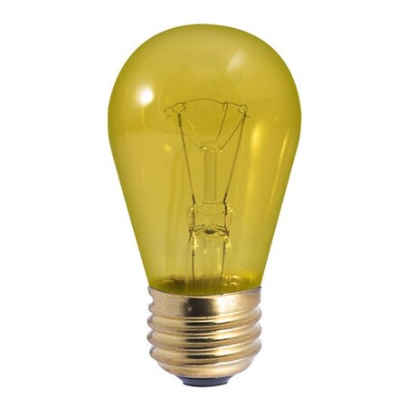 Bulbrite 11-Watt S14 Transparent Yellow Dimmable Incandescent Light Bulb, 25PK 861312